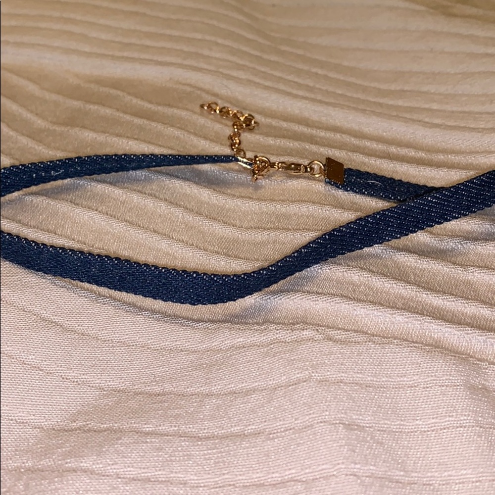 Denim blue choker